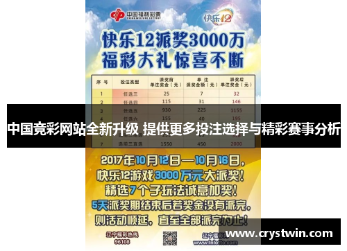 中国竞彩网站全新升级 提供更多投注选择与精彩赛事分析